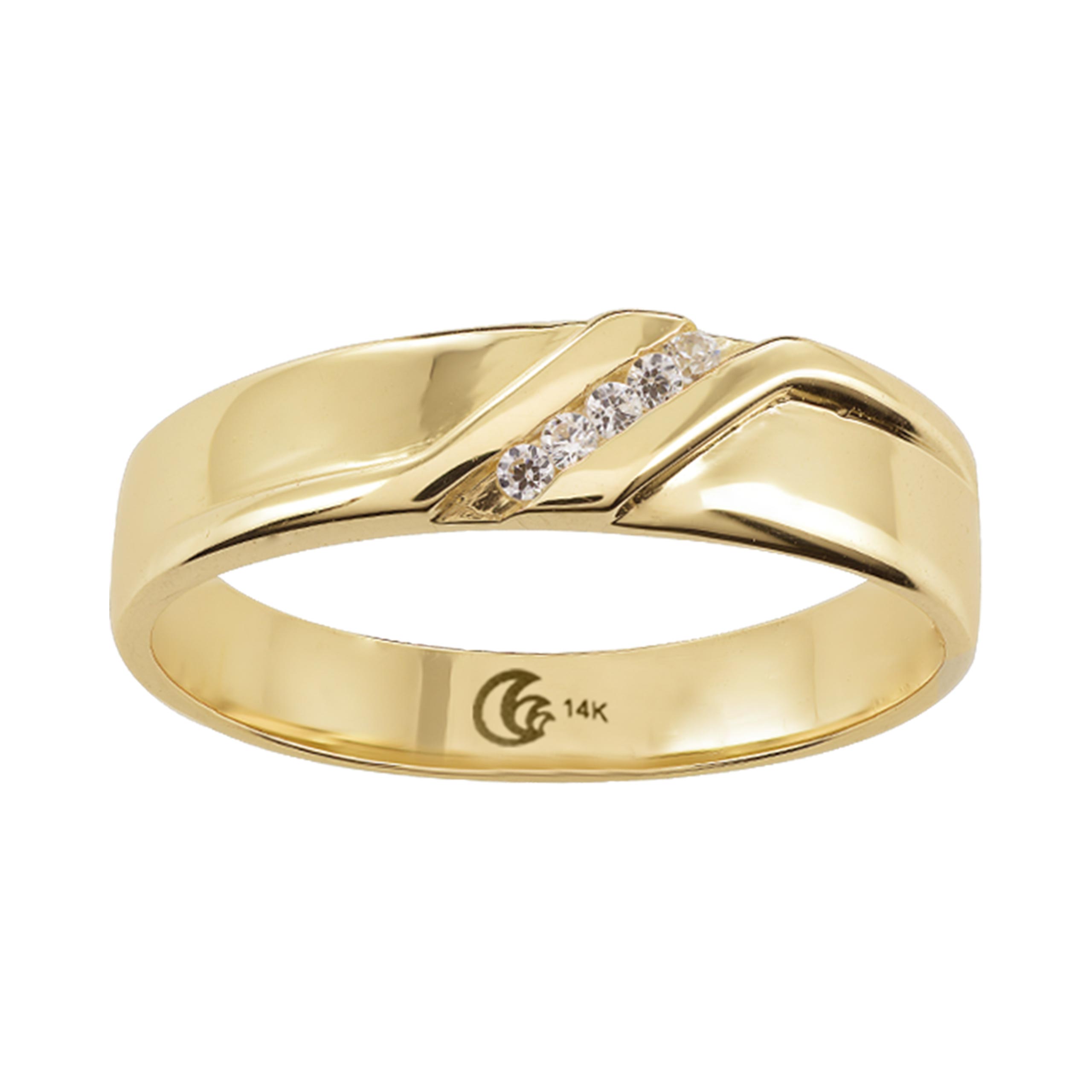 14 Kilates Anillo De Compromiso Con Argolla ANILLO DE COMPROMISO